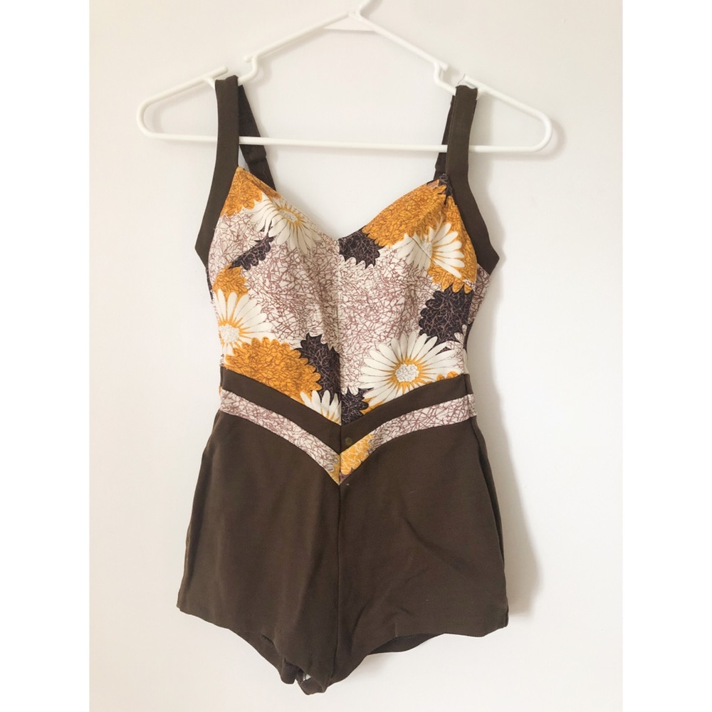 Vintage Mod Floral Swim Suit